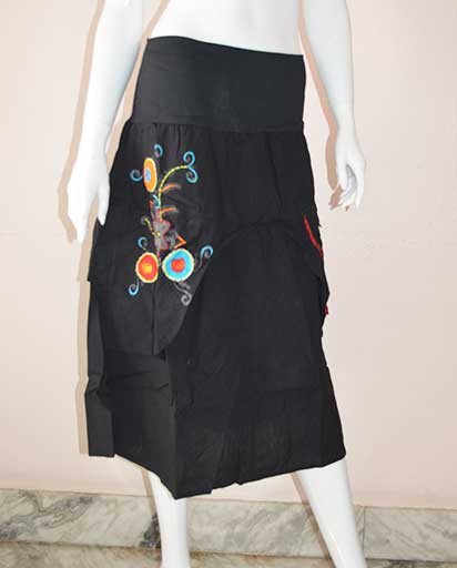 Fine Cotton Midi Skirt