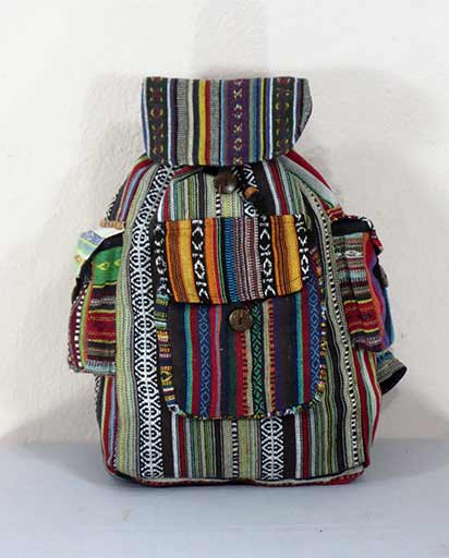 Many Patches Cotton Rucksack