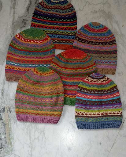Multicolor Crochet Cotton Yarn Hats
