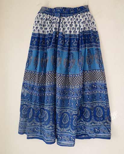 Rayon Wrinkled Long Skirts