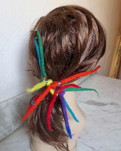 Handmade Multicolor Felt Hair Ties
