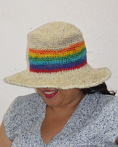 Hemp Cotton Rainbow Hats