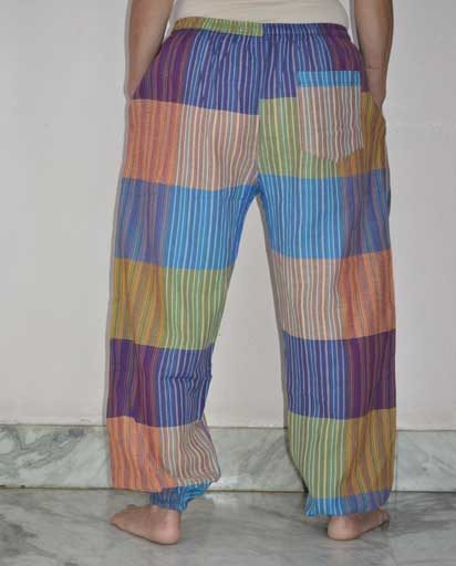 Stripe Cotton Trousers