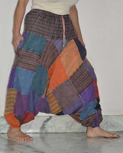 Afghani Style Cotton Patch Trousers