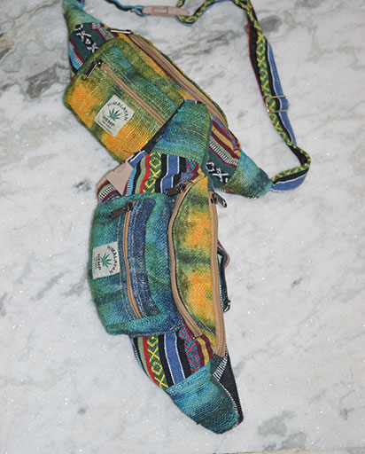 Hemp Tie Dyed Belt Bags