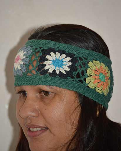 Crochet Patch Cotton Headbands