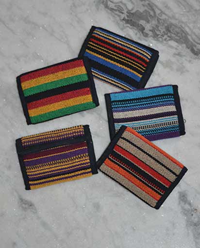 Multicolor Gheri Cotton Wallets