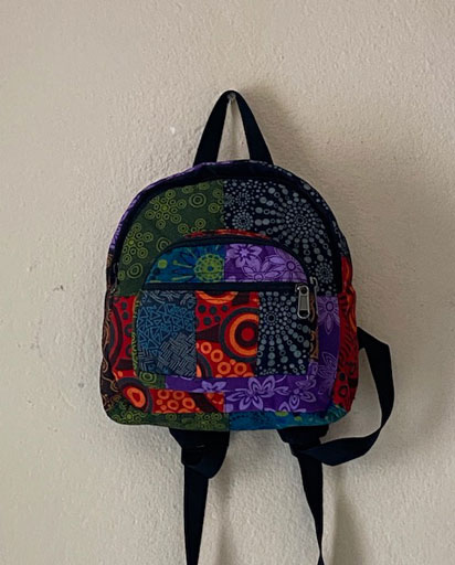 Womens Patchwork Cotton Backpacks