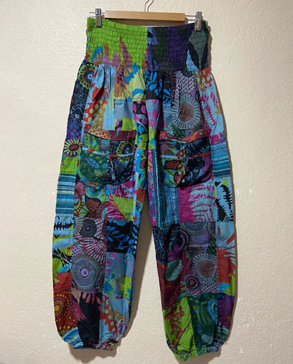 Assorted Prints Patchwork Cotton Trousers