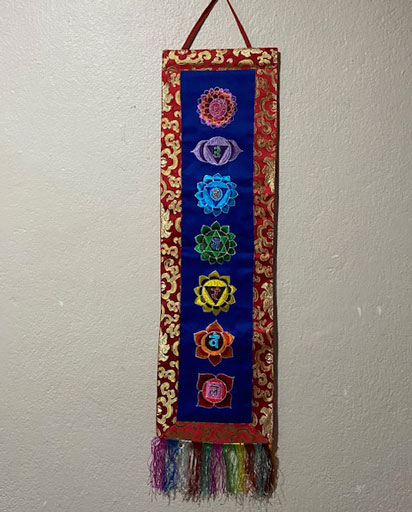 Seven Chakra Embroidery Wall Hanging