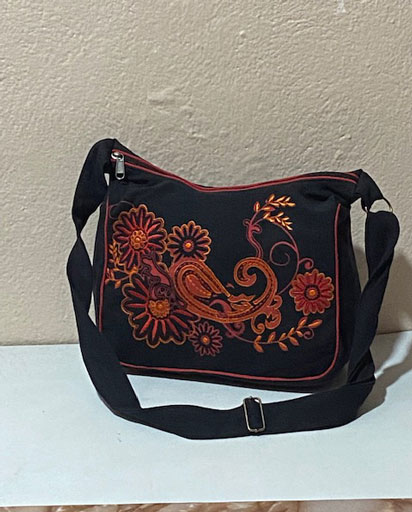 Embroidered Cotton Shoulder Bags